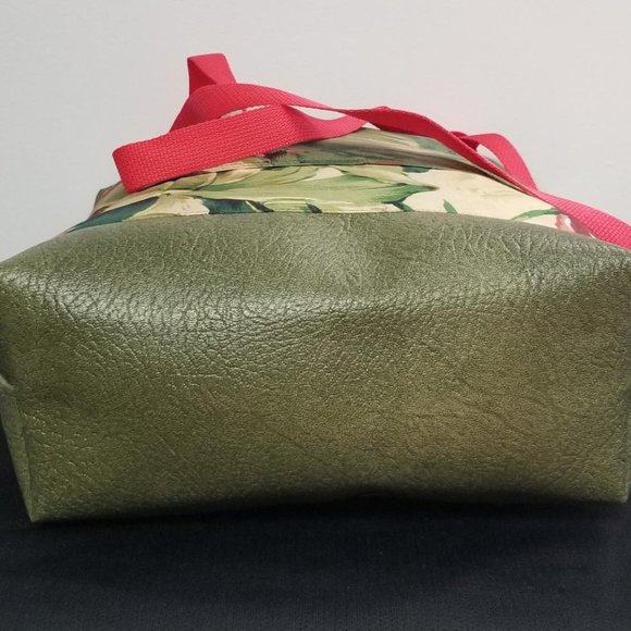Handmade Green Floral Tote Bag - Picture 4 of 6